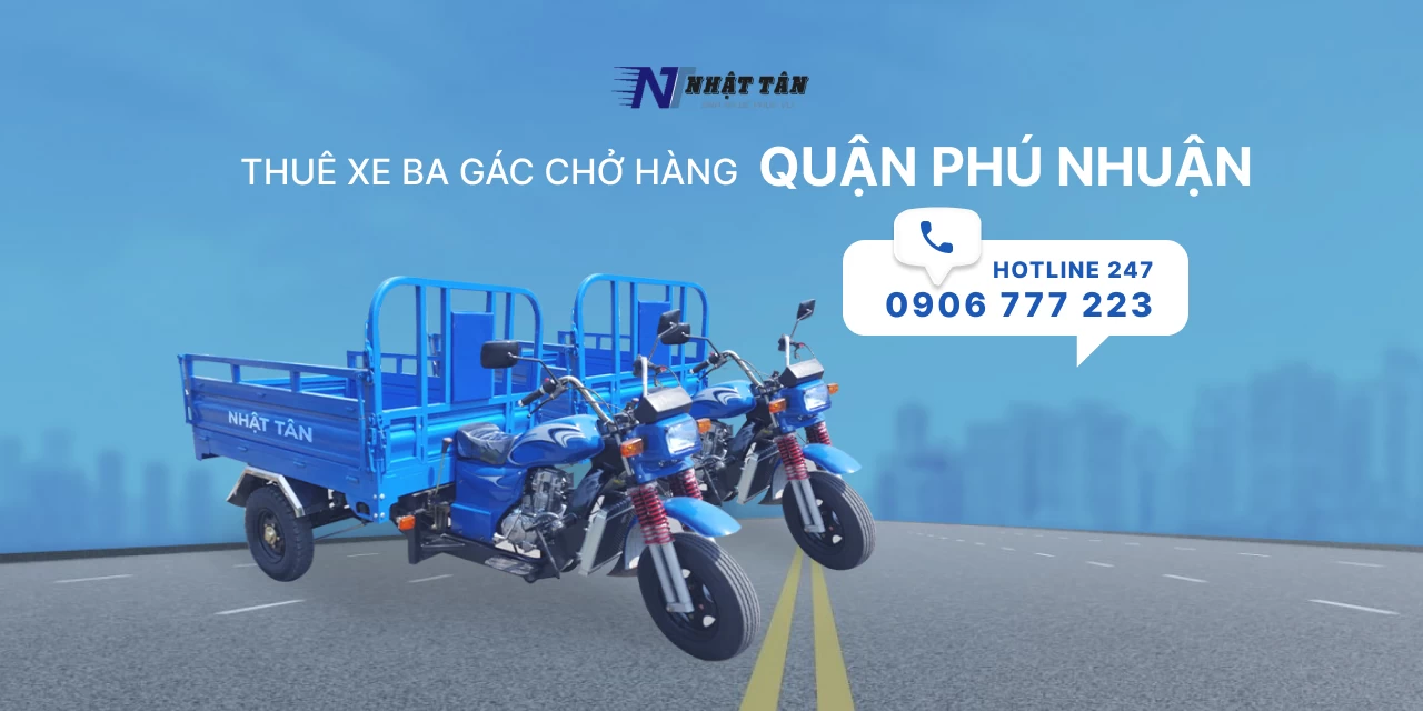 Xe ba gác chở hàng thuê quận Phú Nhuận